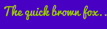 Image with Font Color 9ECB00 and Background Color 4800C3